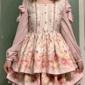 Liz Lisa pink and yellow roses dress